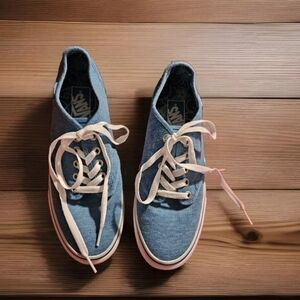 Vans Vans Women's Sneakers, Tamaño 7, Blue Canvas Athletic Skateboarding Shoes.